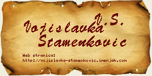 Vojislavka Stamenković vizit kartica
